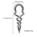 Poids d'oreille en spirale en acier inoxydable argenté pour lobes d'oreilles étirés - Style de Spirale Argenté Profilé (Acier)