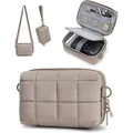Bolsa acolchada para cámara antigolpes con compartimentos y accesorios - Camel