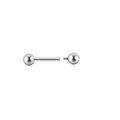 Piercing con filettatura interna in acciaio inossidabile argento per labbro e sopracciglio - Bottone Dritto-1.2*6*3mm / Come mostrato / Argento
