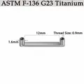 G23 titanium skin anchor flat bar internal thread 12mm length with 1.6mm gauge - Surface Flat Bar (CG58SQ) / 5 Pcs/Pack (1.6*12mm-Thread 0.9mm)