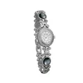 Elegante reloj de pulsera Bee Sister de plata con incrustación de nácar oscuro real - Concha Negra Plateado