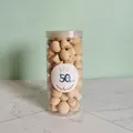 50 pieces unpainted wooden mushrooms in clear 18cm storage jar for DIY art crafts - MG-02 Style / 50 Pieces