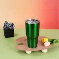 Green 30oz 304 stainless steel double-wall vacuum insulated car tumbler with lid - 30oz / Green
