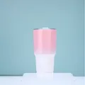 30oz pink and white gradient vacuum insulated stainless steel tumbler for car cup holders - 30oz / Pink White Gradient