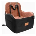 Siège auto rembourré pour animaux avec sangles de sécurité pour petits chiens noir et orange - Marron Noir
