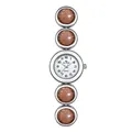 Reloj de pulsera de cuarzo Bee Sister para mujer con piedra de arena de estrella - Estilo Champán Plateado (FA1626) / Champán Plateado