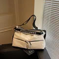 White Korean style multi-pocket crossbody bag for fitness and travel portable sports bag - Off White