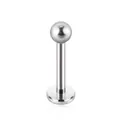 Gioiello base per piercing labret in acciaio inossidabile con filettatura interna argento - Piercing Labbro-1.2*8*3mm / Come mostrato / Argento