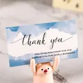 Elegant blue cloud sky thank you card for small business customer purchase support - Blue Sky White Clouds (80300)