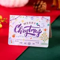 Festive Christmas card with purple handwriting and creative music player UI graphic design. - Dreamy Purple Music Player Style (80178)