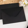 Vintage style premium black kraft paper envelope for postcards and greeting card invitations - 16X11cm / Black