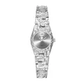 Reloj de pulsera Bee Sister plateado con textura de lava y esfera de cuarzo vintage - Gris Plata