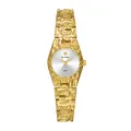 Elegante reloj de pulsera pepita Bee Sister dorado textura lava para mujer estilo vintage - Dorado Blanco