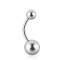 Piercing a banana in acciaio inossidabile con filettatura interna per sopracciglio - Piercing Ombelico-1.6*10*5*8mm (Filetto 1.0) / Come mostrato / Argento