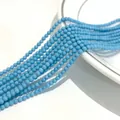 Hellblaue 2mm galvanisierte Kristall-Rundperlen für DIY handgefertigten Schmuck - Türkisblau