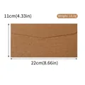 Retro brown linen texture DL envelope measuring 22x11cm for elegant stationery sets - Envelope Only / 22x11cm / Kraft Color