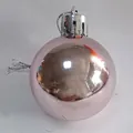 Shiny rose gold electroplated plastic Christmas bauble ornament for tree decoration - 6cm / Shiny Surface / Rose Gold