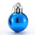 Shiny blue electroplated Christmas ball ornament for festive holiday tree decoration. - 3cm / Shiny Surface / Sapphire Blue