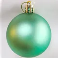 Classic matte green Christmas ball ornament with hanging loop for festive holiday tree decoration - 3cm / Matte / Mint Green