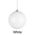 Glossy white Christmas ball ornament for holiday tree decoration - 3cm / Glossy Style / White