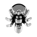 Silberner Spinnen-Ohrstecker aus Edelstahl mit metallischem Finish - Spinnenform Stil-1 / 1.2*6mm / Antiksilber