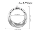 Anello piercing a spirale in acciaio inox specifiche 16G 8mm - 扭转螺旋款(FD1102H) / 1.2*8mm / Colore acciaio