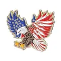 Spilla in smalto aquila americana con design ala bandiera USA per borse e vestiti - Stile Aquila ad Ali Spiegate e Bandiera (QHXZ6146)