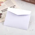 Minimalist white paper envelope for greeting cards and invitations, blank square style - 10.2x12.6cm / White