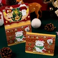 Creative cartoon Christmas greeting cards featuring cute snowman and Santa designs - White Bear in Christmas Hat