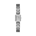 Elegante silberne rechteckige Edelstahluhr für Damen mit Gliederarmband, Modell FA1902 - Silber