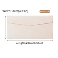 Linen texture DL envelope, size 22cm x 11cm, retro minimalist 250g paper style. - Envelope Only / 22x11cm / Off White