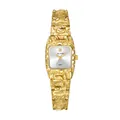 Reloj de pulsera Bee Sister de oro con diseño de lava y esfera plateada - Dorado Blanco
