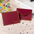 Elegant burgundy envelope with gold foil border and "For you" card for invitations - 1 Piece / Burgundy