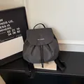 Stylish small plaid backpack for women with a lightweight and chic commuter design - L / Black