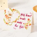Cute watercolor greeting card with cartoon dog and romantic text for Valentine's - 【04】Heart Beats For You