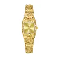Elegante reloj Bee Sister dorado con pulsera de textura de lava única para mujer - Oro antiguo