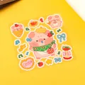 Cute pig cartoon stickers for scrapbooking and personalized decoration on water cups - Soft Sweet Pig / 10cm x 10cm