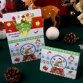 Cartoon Christmas greeting card featuring festive bears and snow globe illustrations - Christmas Crystal Ball
