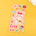 Cute cartoon rabbit and strawberry transparent PVC waterproof stickers for phone - 1 Piece / Cartoon Rabbit