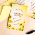 Elegant Mother's Day greeting card with yellow sunflowers and matching envelope set - Warm Yellow Sunflower Style / 1 Card and 1 Envelope