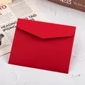 Elegant red western style envelope made of premium offset paper for greeting cards - 10.2x12.6cm / Red