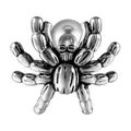 Vintage Edelstahl Spinne Ohrstecker Piercing mit strukturierter Oberfläche in Silber Optik - Einfacher Spinne-Stil-6