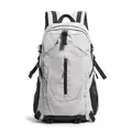 Minimalistischer hellgrauer Wanderrucksack mit großem Fassungsvermögen und Netztaschen - Grau