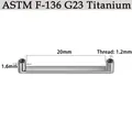 G23 titanium flat bar dermal anchor base with 1.2mm internal thread and 20mm length - Surface Flat Bar (CG58SQ) / 5 Pcs/Pack (1.6*20mm-Thread 1.2mm)