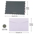 Gold-stamped Morandi green thank you card set with envelope and sticker dimensions - 05 Dark Green-THANK YOU White Set