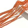 2mm leuchtend orangefarbene plattierte Kristallperlen für die Herstellung von DIY-Schmuck - Koralle
