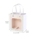 Elegant gift bag with window and gold crown logo for weddings and birthdays - Thank You White / Small (14.2x8.3x16.4cm)