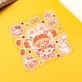 Cute cartoon PVC stickers featuring rabbit and girl for journal and water bottle decoration - Moe Style Girl Rabbit / 10cm x 10cm