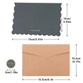 Morandi color thank you card set showing dimensions for envelope and sticker seals - 06 Dark Green-THANK YOU Kraft Set