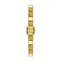 Elegante reloj vintage dorado para mujer con esfera cuadrada y brazalete de metal labrado - Estilo Retro Vintage (FA1906) / Oro antiguo